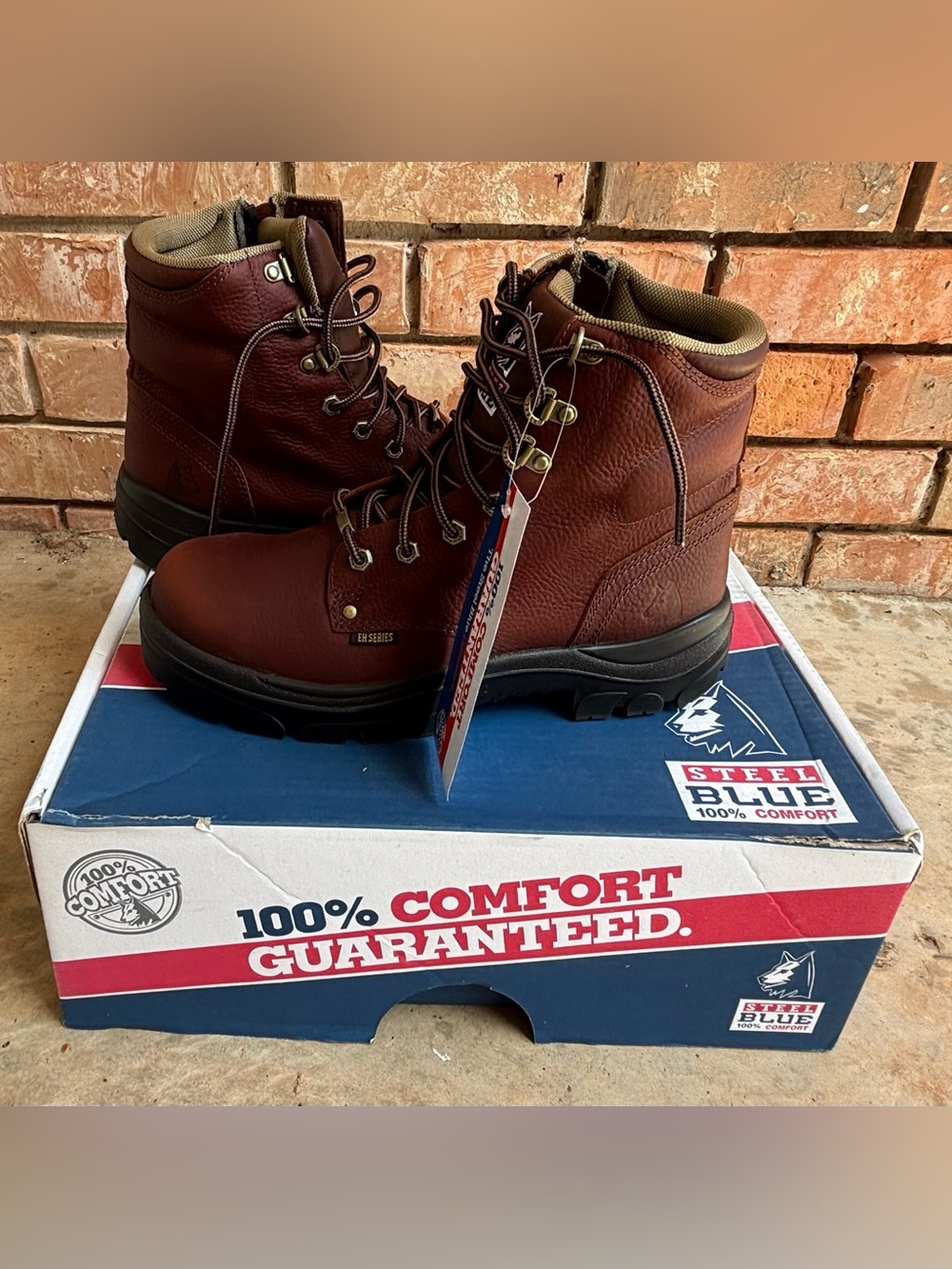 Steel Blue Non Safety Men’s Boots Size 10.5 Argyle Zip